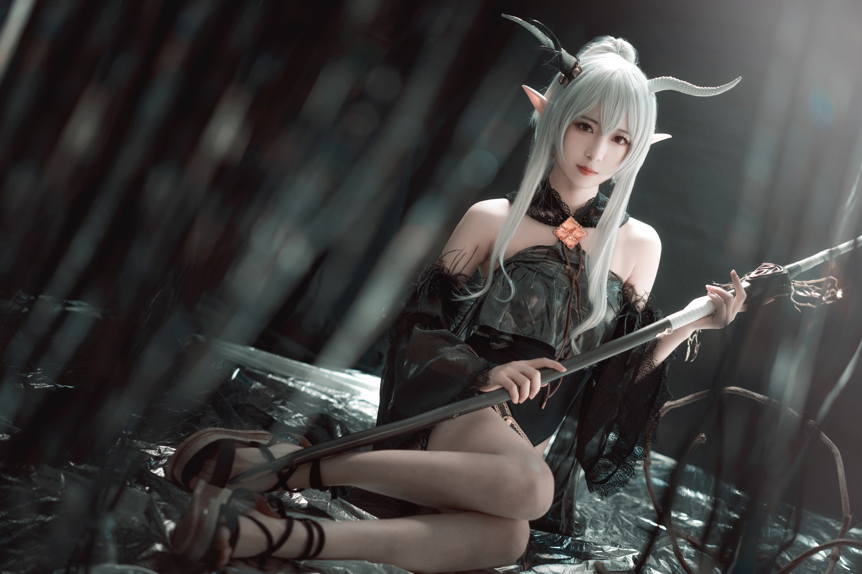 图片[1]-弥音音 – NO.016 ww 明日方舟-闪灵[16P]-XikXak